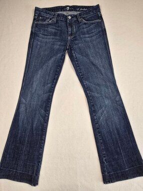 7 For All Mankind A Pocket Bootcut Jeans Size 29 Dark Wash Denim Altered Inseam